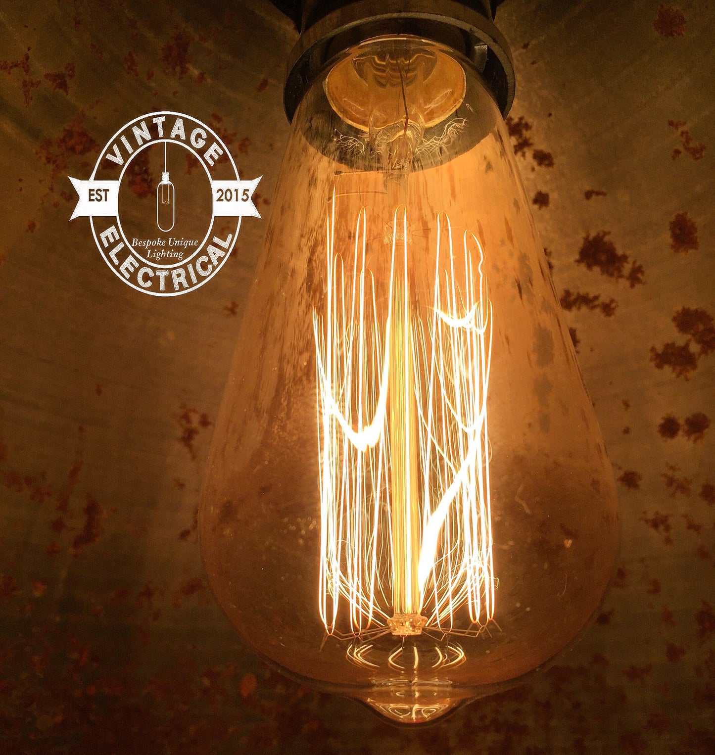 40W Edison Screw Tear Drop Filament Lamp | *Straight Valve* Dimmable Bulb 220v-240v