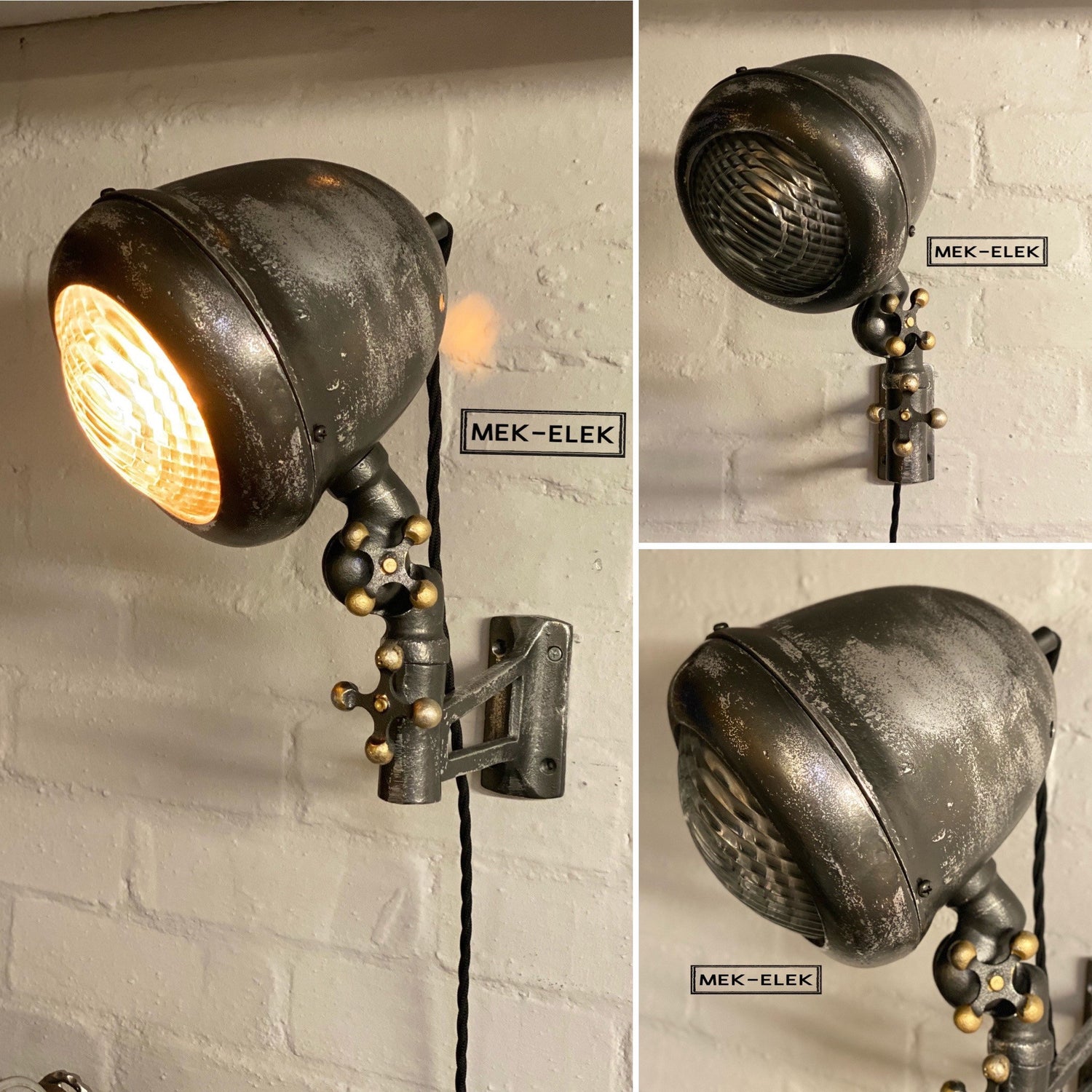 Mek-Elek ~ Industrial Wall Light | Bedroom Reading Table | Kitchen Table | Vintage