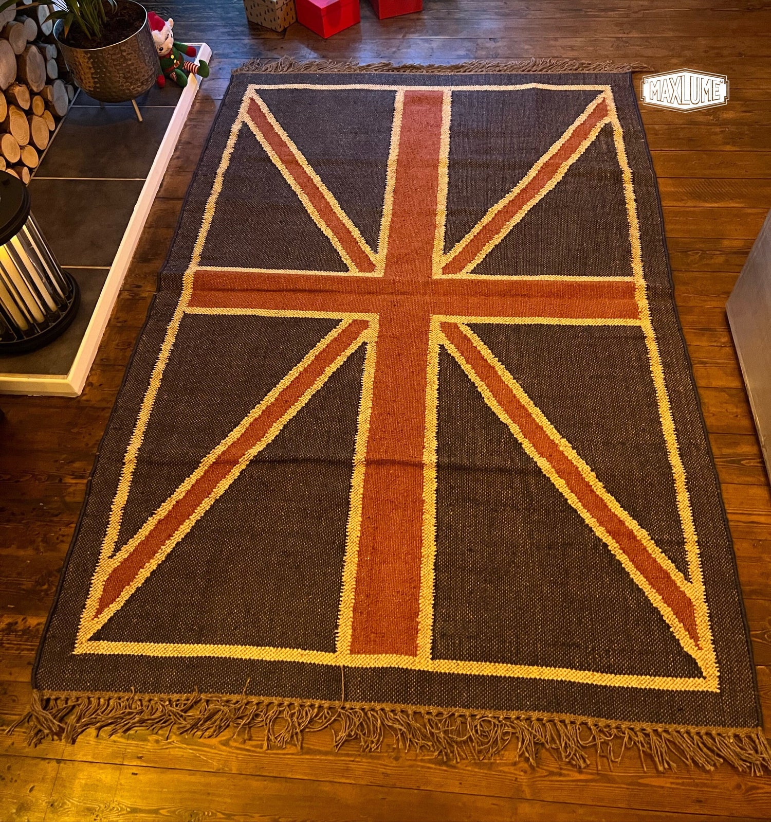 Hand knotted Reversible British Union Jack Rug Jubilee