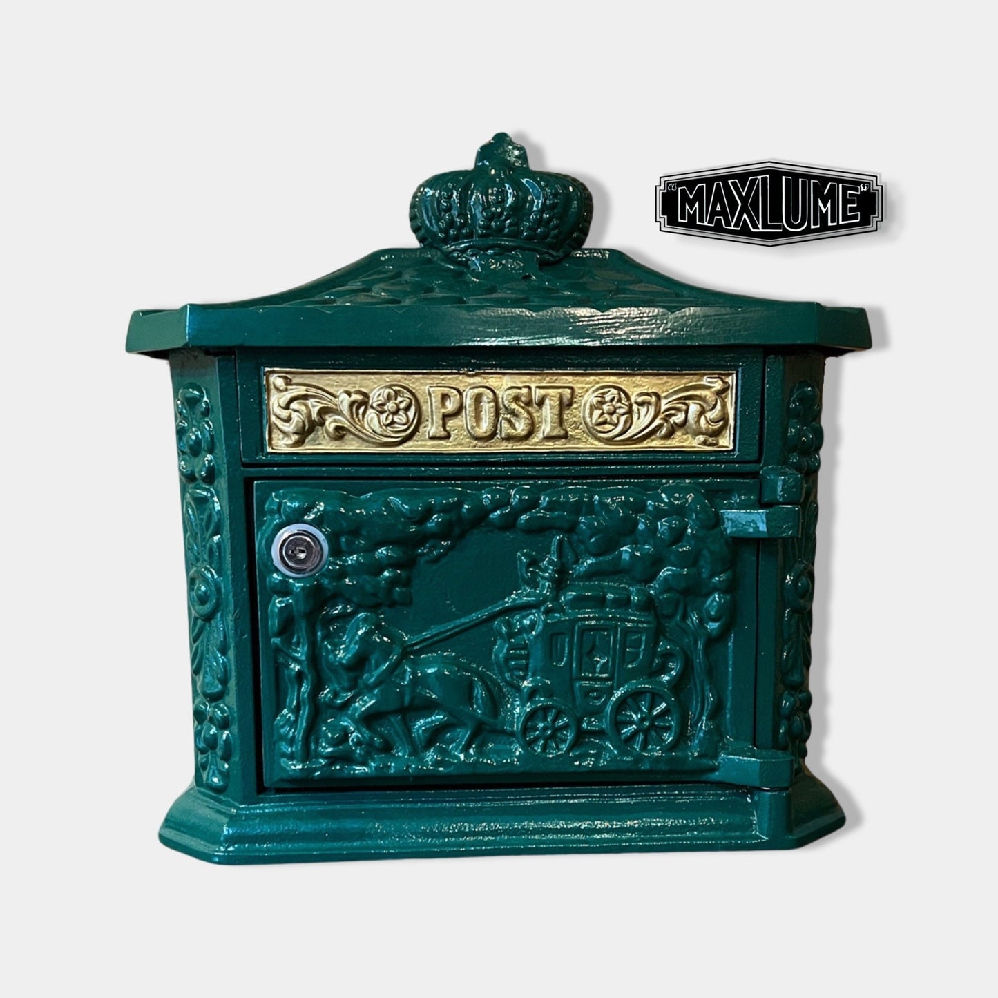 Maxlume ~ Solid Wall Mounted Post Box In Green