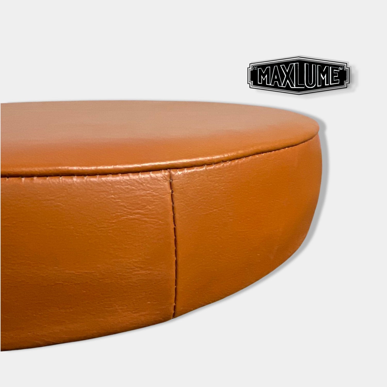 New Genuine Leather Tan Bar Stool Top Handmade | Vintage Style | Replacement Seat 12 Inch