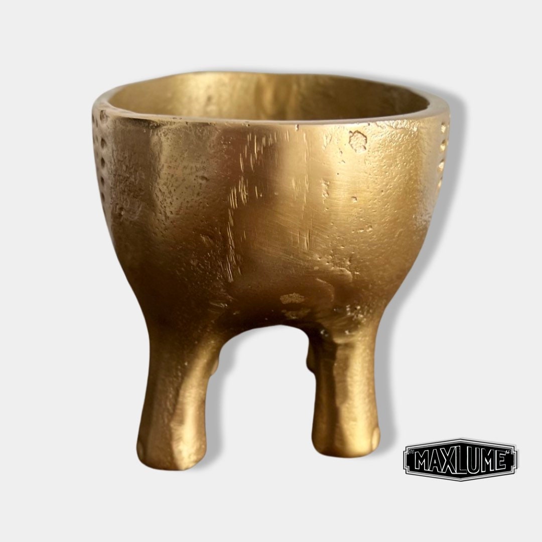 Maxlume - Elephant Solid Cast Brass Metal Planter Pot for Succulents & Plants | Safari Planter | Animal Pot | Unique Planter |