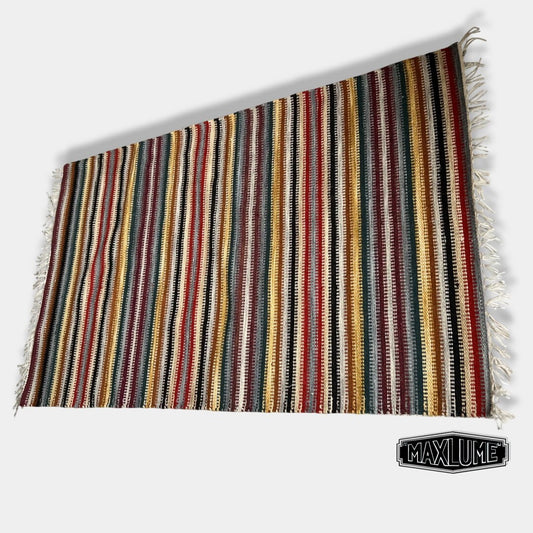 Hand Knotted Reversible Flat Weave Pure Wool Colourful Kilim Woollen Rug 3ft x 5ft