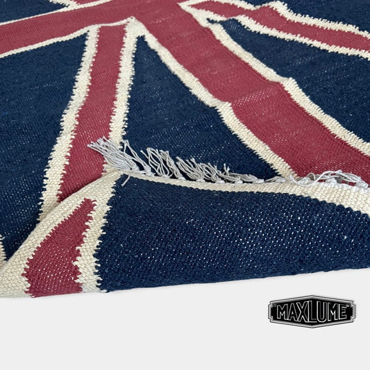 Hand knotted Reversible British Union Jack Jubilee Rug