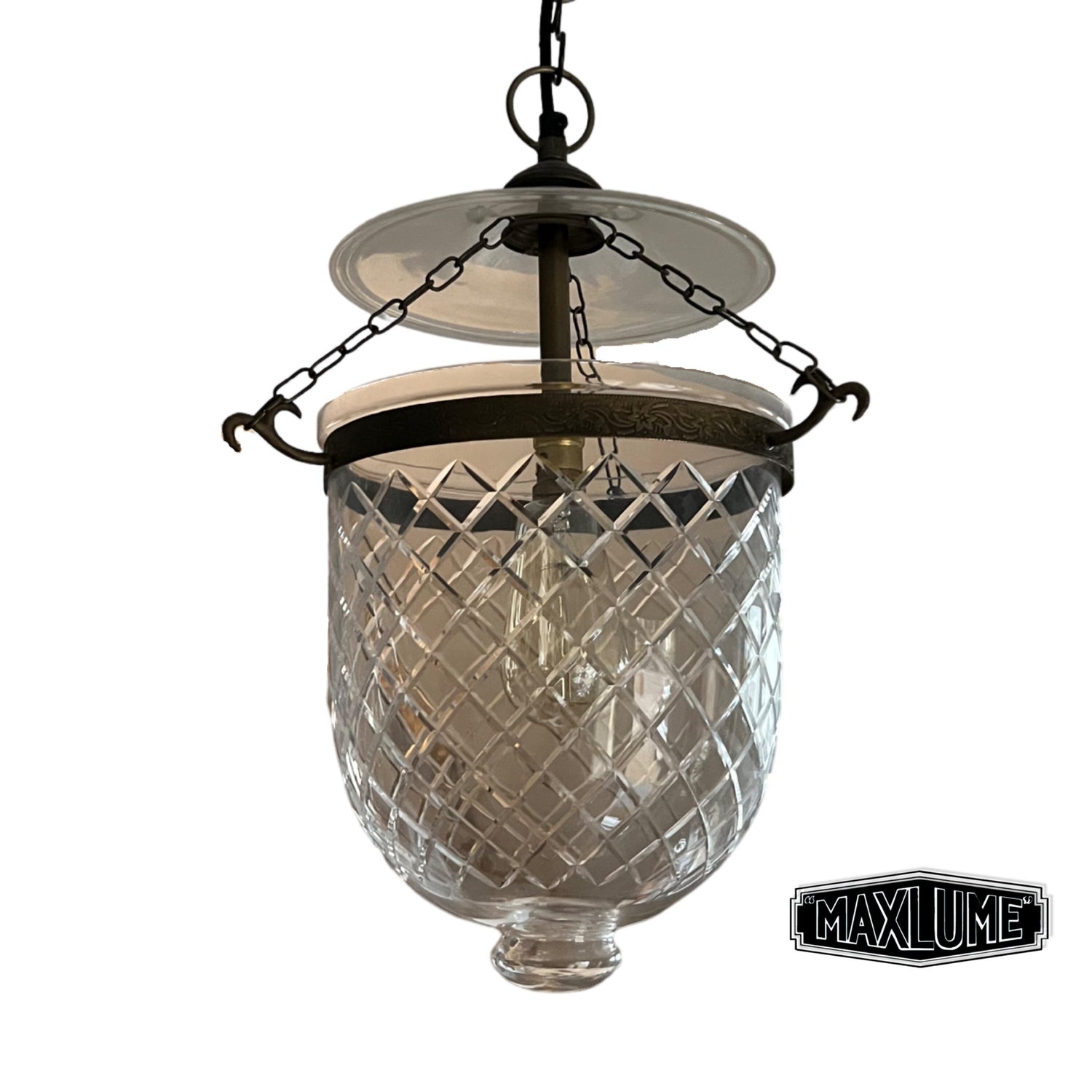 Bell Jar Glass Globe Diamond Lantern