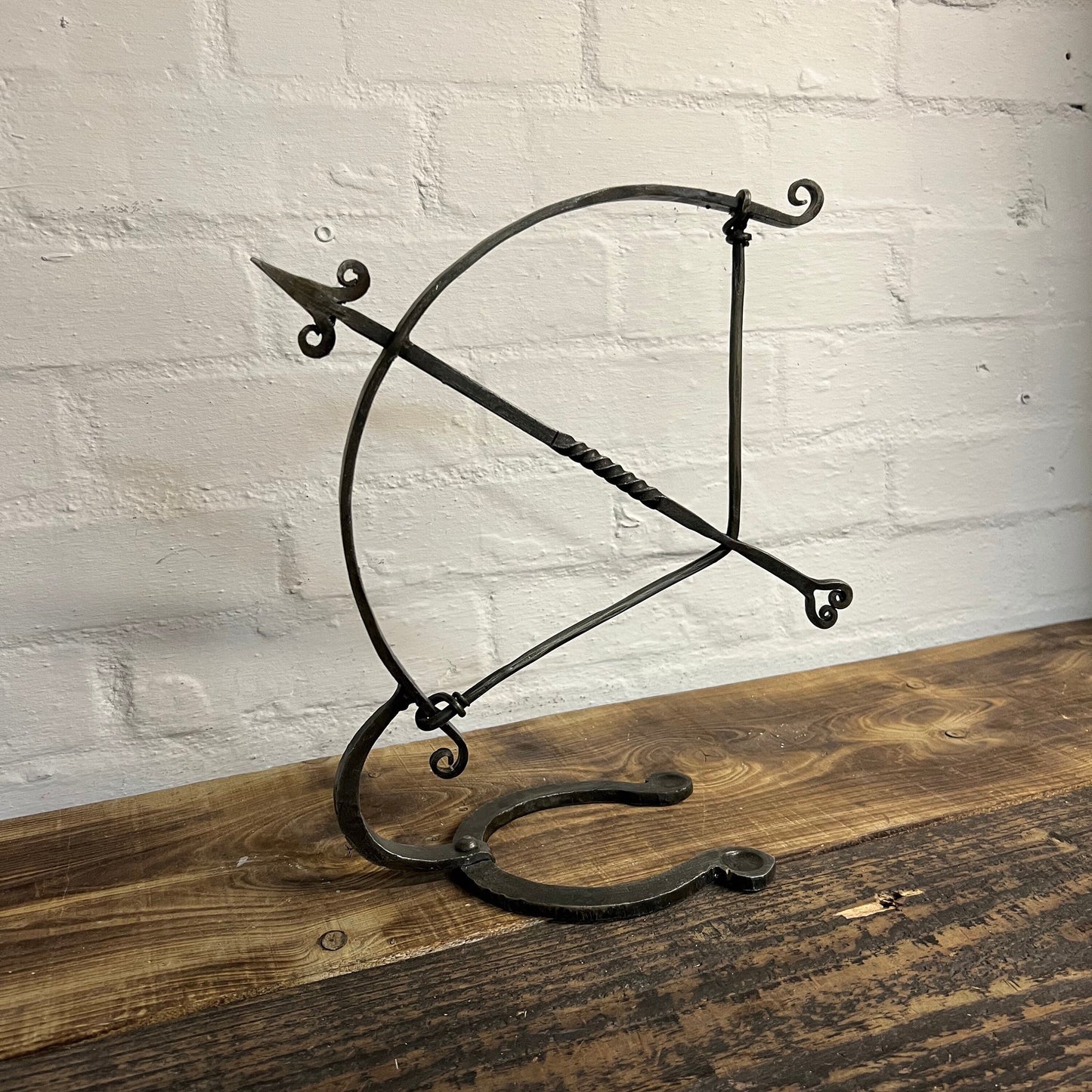 Armillary Arrow Solid Wrought Iron Sculpture