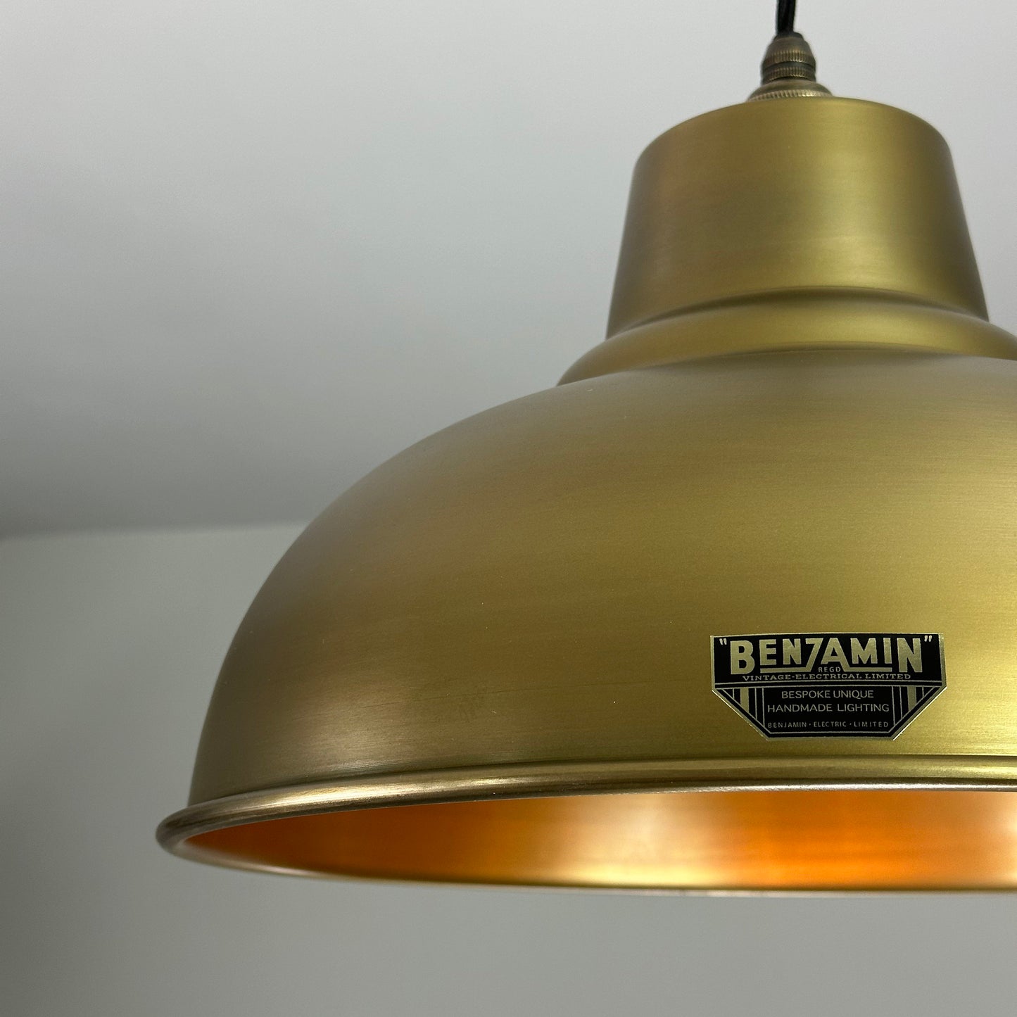 Salthouse XL ~ Antique Brass Industrial factory shade light ceiling dining room kitchen table vintage filament lamps pendant 14.5 Inch