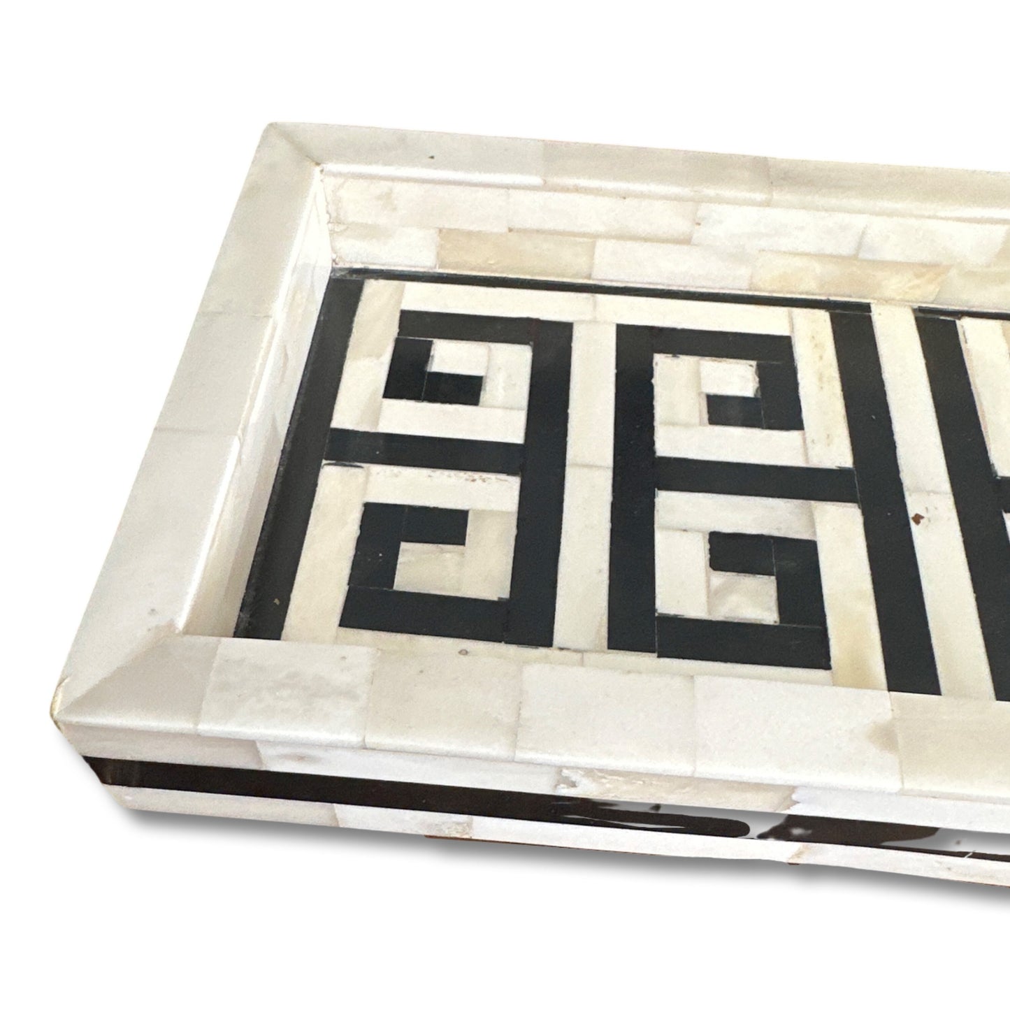 Maxlume ~ Bone Inlay Serving Decorative Cigar Tray Bathroom Vanity Coffee Table Feature