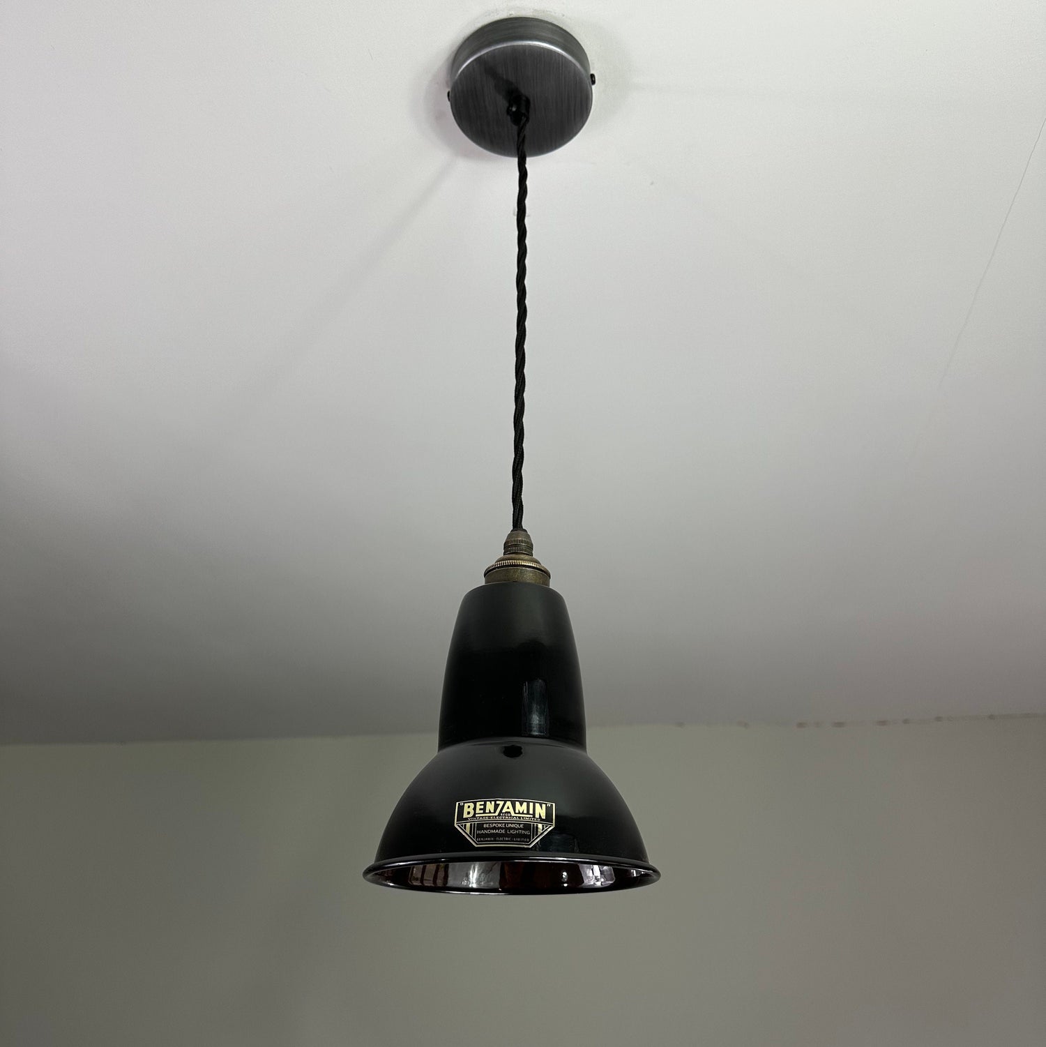 Alby ~ Black Shade Pendant Set Light | Ceiling Dining Room | Kitchen Table | Vintage Edison Filament Bulb | 6 Inch