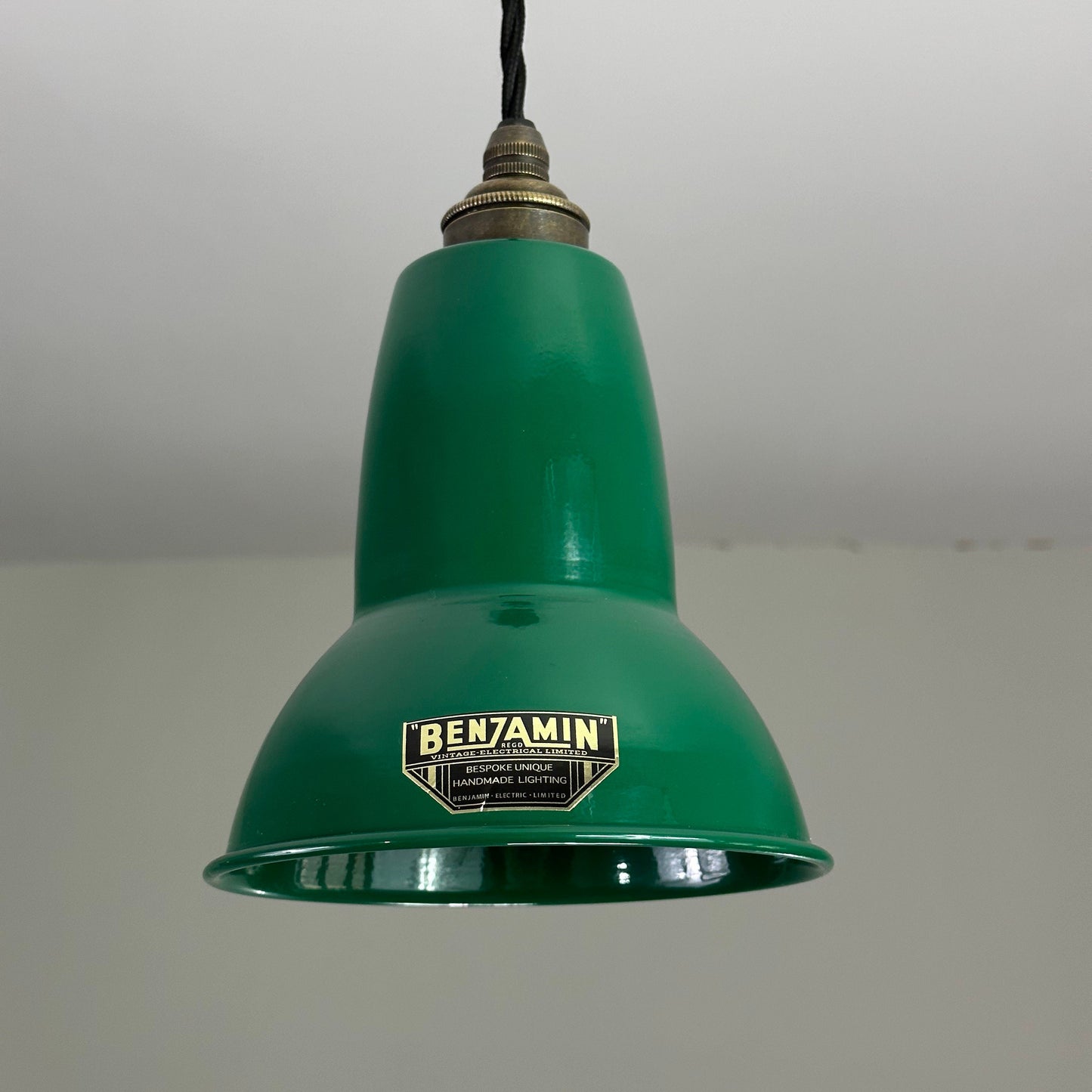 Alby ~ Racing Green Shade Pendant Set Light | Ceiling Dining Room | Kitchen Table | Vintage Edison Filament Bulb | 6 Inch