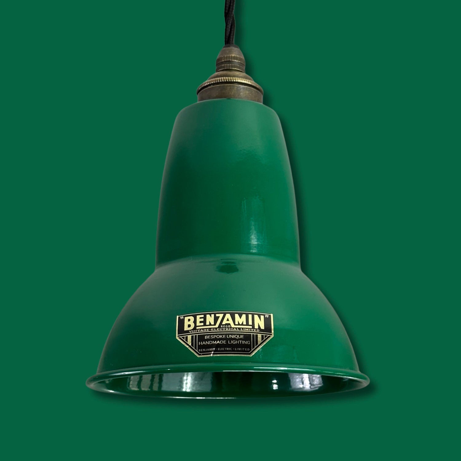 Alby ~ Racing Green Shade Pendant Set Light | Ceiling Dining Room | Kitchen Table | Vintage Edison Filament Bulb | 6 Inch