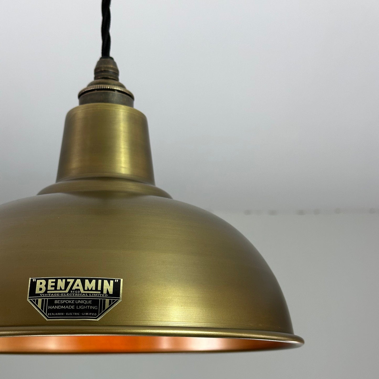 Salthouse ~ Antique Brass Industrial factory shade light ceiling dining room kitchen table vintage edison filament lamps pendant 10 I