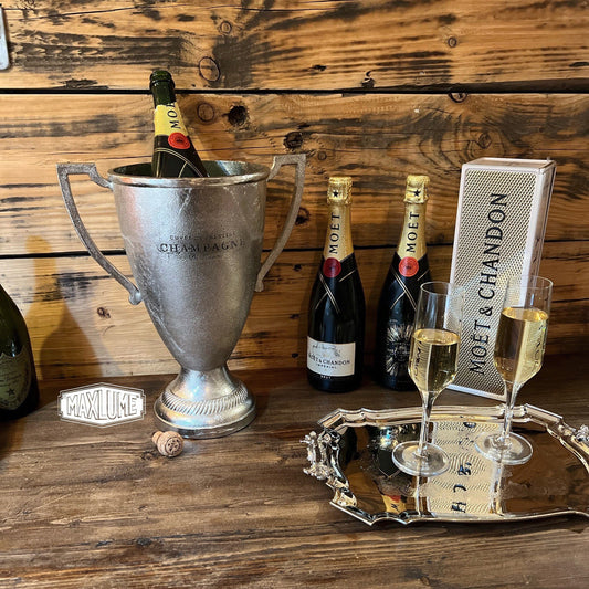 Maxlume ~ Trophy Solid Cast Engraved Champagne Ice Bucket | Wine Cooler | Birthday | Anniversary Present