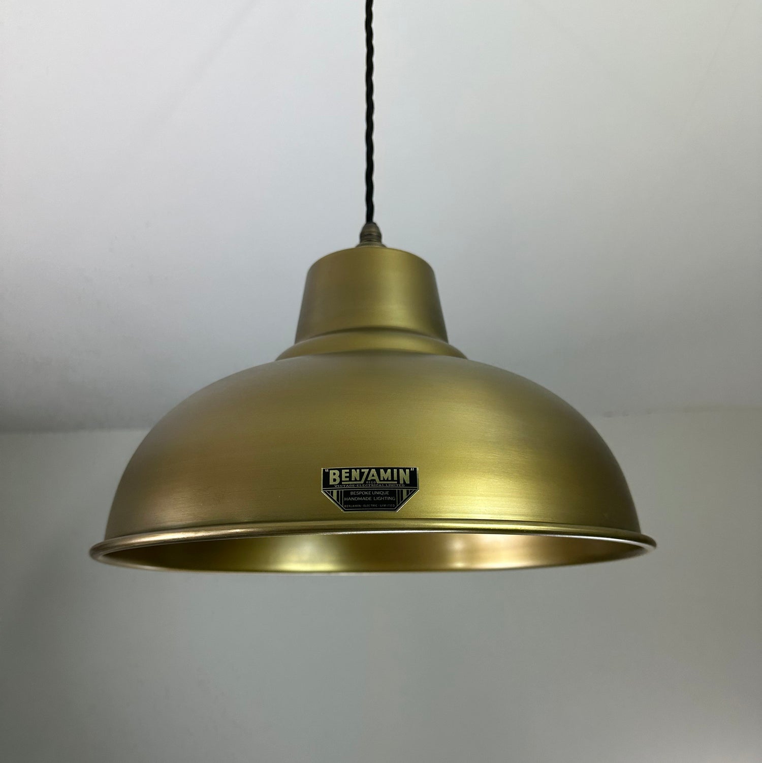 Salthouse XL ~ Antique Brass Industrial factory shade light ceiling dining room kitchen table vintage filament lamps pendant 14.5 Inch