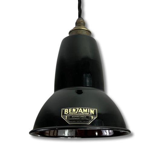 Alby ~ Black Shade Pendant Set Light | Ceiling Dining Room | Kitchen Table | Vintage Edison Filament Bulb | 6 Inch