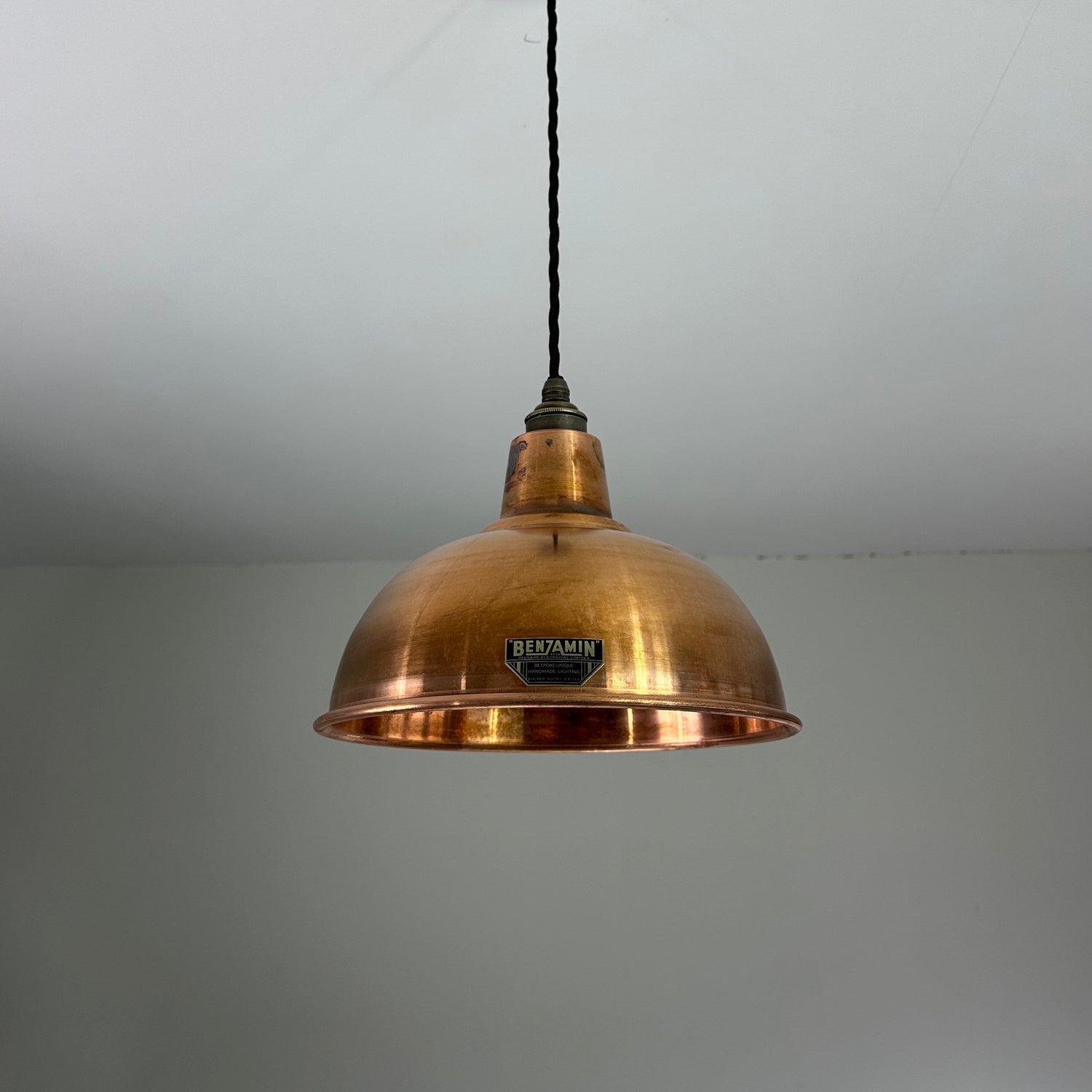 Salthouse ~ Solid Steel Industrial Shade Pendant Set Light | Ceiling Dining Room | Kitchen Table | Vintage Edison Filament Bulb | 10 Inch